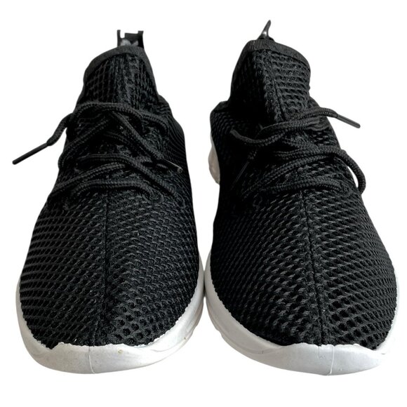 Women’s Black Mesh Athletic Sneakers Lace Up Running Walking Shoes Sz 10 NWOB - Picture 2 of 6